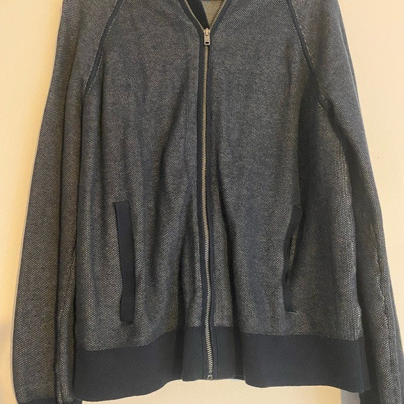 Banana Republic Blue Zip Up Cotton Knit Cardigan Sweater - Picture 1 of 5
